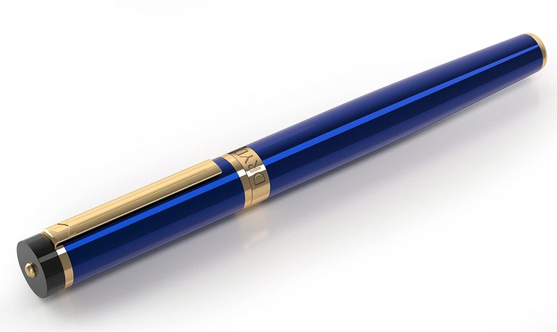 Dryden Designs Fountain Pen. Medium Nib Premium Box | 6 Ink Cartridges Included (Mysterious Blue) - Image 4